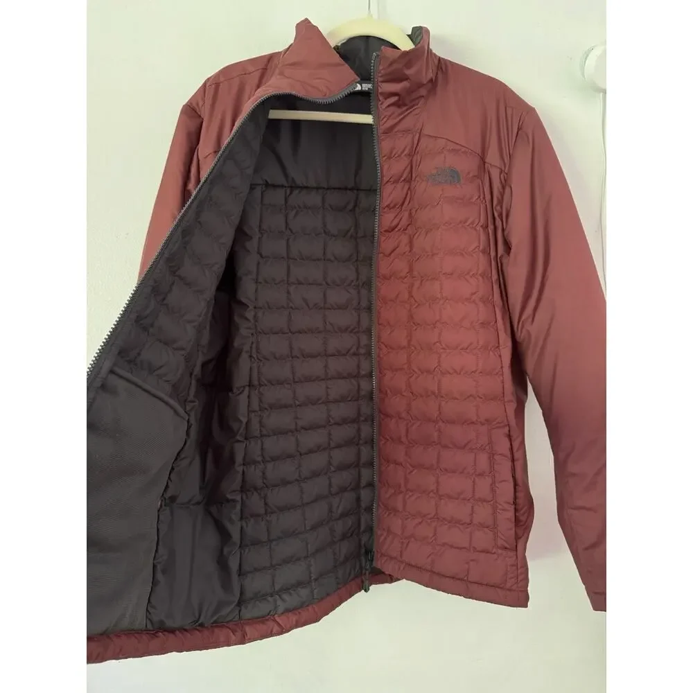 The North Face ThermoBall Eco Quilted Winter Puffer Jacket Brown Mens Medium